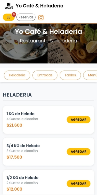 Menú digital dinámico visualizado desde un celular, accedido por código QR